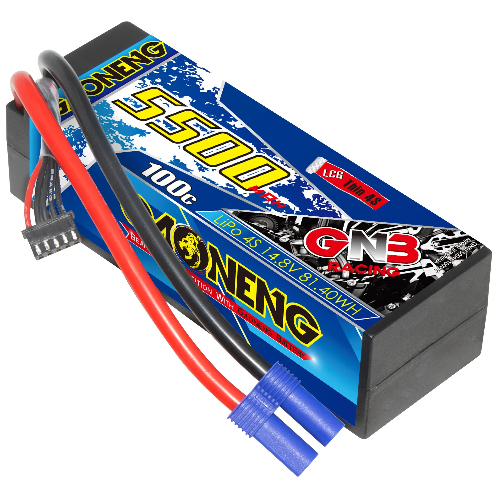 GNB GAONENG LCG 5500MAH 4S 14,8 V 100C 200C EC5 Kabel gebundenes Hartsc halen gehäuse RC LiPo Batterie RC Car 1:10 1/10 aktualisiert von 5000MAH 5200MAH