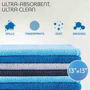 Highly Popular Square Microfiber Cloth for Kitchen <b>Car</b> Cleaning Dishwashing <b>Table</b> Wiping-Thickened Absorbent Durable - Product Image 3