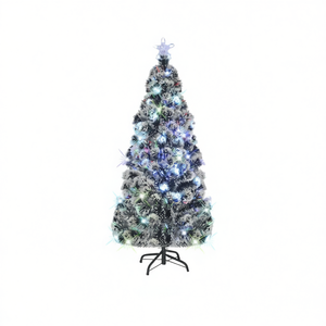 Árbol de Navidad Artificial de Pino de 7 Pies Preiluminado con 280 Luces LED Multicolores, Decoración Interior, Base de Soporte, Fácil Instalación - Product Image 1