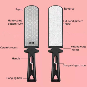 Afilador de <span class=keywords><strong>piedra</strong></span> multifuncional para cocina, afilador de cuchillos de <span class=keywords><strong>doble</strong></span> cara, 400/1000 - Product Image 5