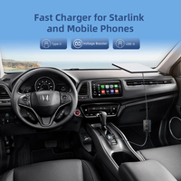 Convertisseur DC-DC Starlink pour voiture 12V/24V vers 30V 2A, alimentation allume-cigare avec affichage numérique et USB-A pour camping-car, camion, yacht