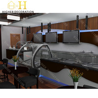 Muebles de Diseño Moderno para Tiendas de Dulces, Vitrina de Vidrio para Cafetería, Mostrador de Madera Personalizado para Panadería y Bar