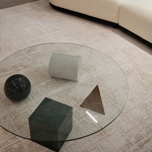 OEM ODM ensemble de <span class=keywords><strong>table</strong></span> en marbre naturel nordique lumière moderne luxe simple salon pouf carré <span class=keywords><strong>table</strong></span> basse en verre transparent