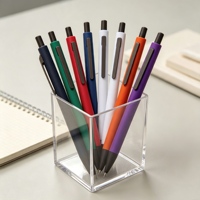 Bolígrafo Retráctil Publicitario con Revestimiento de Goma Suave Mate, 7 Colores, Logotipo Personalizado, Regalo Promocional para Ferias Comerciales