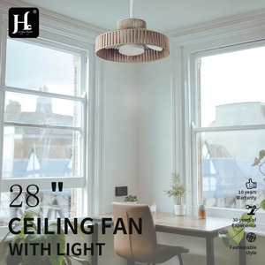 Wooden <b>Ceiling</b> <b>Light</b> LED Warm White 3500K Rustic Style Surface Mounted 220V <b>Large</b> Size Remote Control for Living Room - Product Image 6