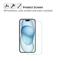 Protecteur d'écran en verre trempé anti-rayures pour iPhone 14 13 12 11 XS XR 15