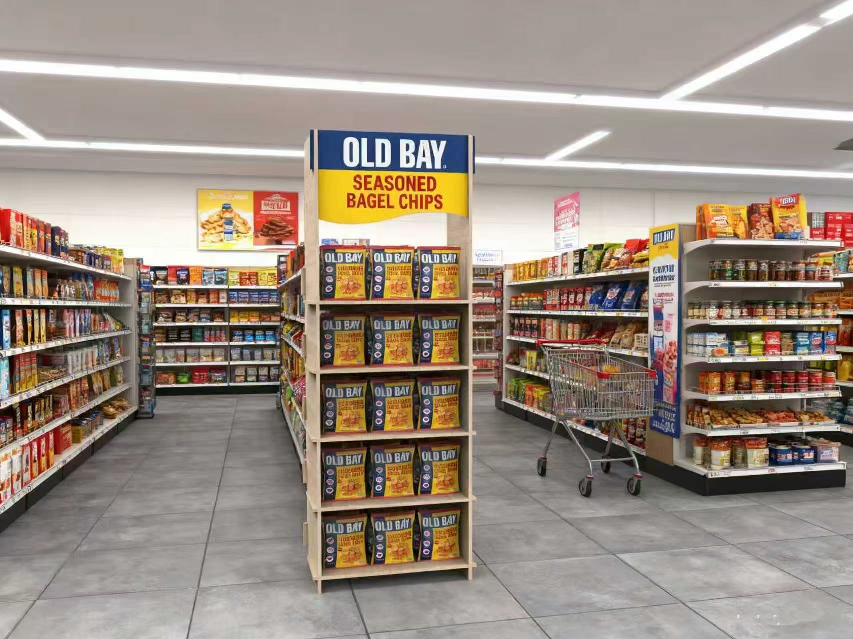 Custom Wooden Easy Assemble Display Rack for Snack & Chips Display Stand for Retail for Supermarkets & Retail Stores — view 5