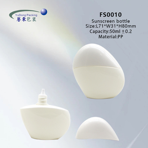 Flacon vide personnalisé avec logo pour crème solaire 50 ml, <span class=keywords><strong>en</strong></span> forme de galet, pour fond de teint liquide, contenant souple de voyage - Product Image 1
