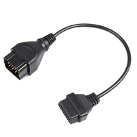 Adaptateur 12 broches vers 16 broches pour Renault, adaptateur de connecteur OBDII OBD 2 12 broches, câble d'extension de diagnostic OBD2 pour Renault