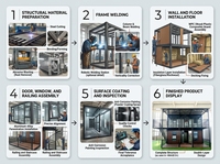 Maison Modulaire Préfabriquée Haut de Gamme Villa Conteneur Luxueuse Appartement Hôtel Camping Extérieur Restaurant Bureau Assemblage Rapide