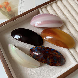 กิ๊บติดผมอะซิเตทขายตรงจากโรงงาน สไตล์เกาหลีเรียบง่าย กิ๊บหนีบผมรูปวงรีอเนกประสงค์ กิ๊บติดผมอะซิเตทแบบสั่งทำสำหรับผู้หญิง - Product Image 4