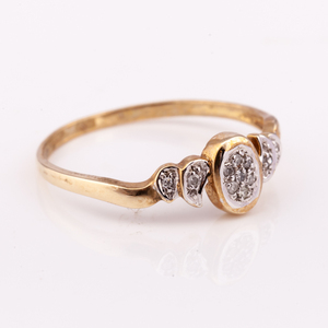 Anillo de Diamantes de Estilo Minimalista de Moda, Plata 925 con Baño de Oro de 14K, Directo de Fábrica en Tailandia - Product Image 2