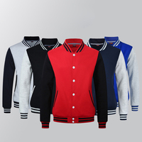 Kustom pria baru desain Logo Embossing dasar Varsity Letterman musim gugur musim dingin jaket Streetwear