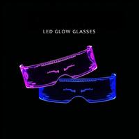 Lunettes LED intelligentes ACRYL, très vendues, lumineuses à 7 couleurs, pour hommes et femmes, pour les mariages, les discothèques, les fournitures de fête, les décorations