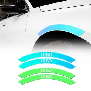 Fabriek Custom Logo Auto Lichtgevende Veiligheidswaarschuwing Stickers Voor Wenkbrauw Stickers Auto Anti Botsing Voor Suv