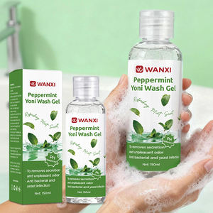 <span class=keywords><strong>Gel</strong></span> lavant intime antibactérien à l'extrait de menthe poivrée, végan, pour peaux sensibles, apaisant, équilibrant le <span class=keywords><strong>pH</strong></span>, anti-odeurs - Product Image 1