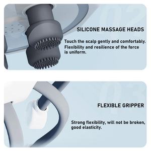 Masajeador de cabeza inteligente al por mayor 14 cabezales de masaje modo de vibración 5 niveles de intensidad sincronización de 15 minutos ayuda a reducir la ansiedad mejorar - Product Image 6