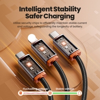 Câble de charge tressé multi-interface Toocki 3-en-1 à charge rapide, intelligent, stable et plus sûr pour téléphone et tablette