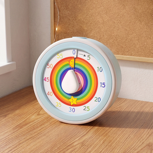 Minuteur visuel mécanique analogique rotatif à chiffres pour enfants, 60 minutes, avec aimant, pour restaurant, table, bureau, cuisine, étude, cadeau, tour de magie - Product Image 1