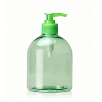 Bouteille pompe en plastique PET personnalisée de 500 ml, vide, pour savon liquide, cosmétiques, shampoing, vente en gros
