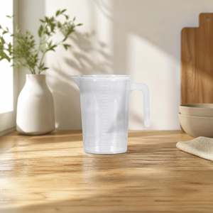 Pichet doseur en plastique transparent HALO avec poignée et bec verseur, carafe graduée pour la cuisine, la pâtisserie, le restaurant - Product Image 6