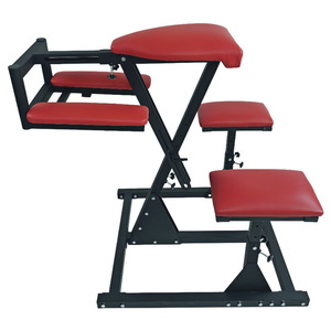 YuanHongJin Vermelho BDSM Ajoelhado Cadeira com Suporte Multi-Posição PU Couro Padding Adulto Restraint Play Qualidade <span class=keywords><strong>Sex</strong></span> Furniture - Product Image 6