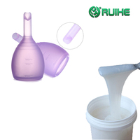 Copa menstrual de silicona líquida, transparente, grado médico, platino, 100%