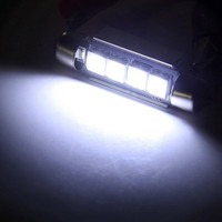 Lampe de lecture LED pour voiture 5050 4SMD 41mm, double pointe, pour plaque d'immatriculation