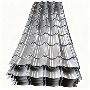 Tôle d'acier galvanisé ondulé prépeint / Tôle de métal Galvalume / Tôle de toiture en Aluzinc colorée - Prix par feuille - Product Image 2