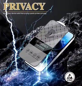 Golden Diamond Antistatico ESD 30 °   Pellicola Protettiva Privacy Anti-Spia 3D in Vetro Temperato per <span class=keywords><strong>iPhone</strong></span> 17 16 15 Air Pro Max - Product Image 3
