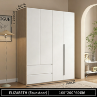 Armoire à une porte en bois massif, style crème moderne et simple, pour chambre à coucher, rangement combiné, toucher agréable, utilisation hôtelière, design pliable