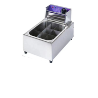 Equipo de cocina comercial Freidora eléctrica de acero inoxidable Nuevo con tanques dobles para restaurante y uso doméstico 10L proporcionado