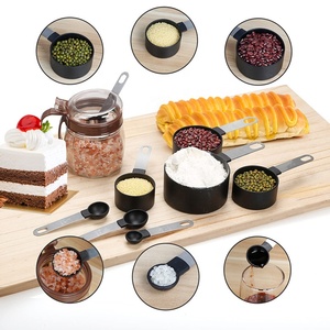 8 cái Stackable thân thiện với môi thép không gỉ & PP xử lý chính xác Muỗng Canh Đo ly thìa đặt nhà bếp chất lỏng khô - Product Image 3