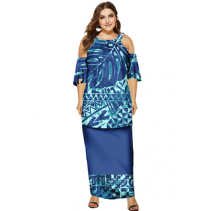 Conjunto Puletasi <span class=keywords><strong>de</strong></span> Samoa Nuevo, Diseño Tribal Polinesio Personalizado, Conjunto <span class=keywords><strong>de</strong></span> 2 Piezas para <span class=keywords><strong>Mujer</strong></span>, Vestidos Isleños, Spandex/Poliéster - Product Image 5