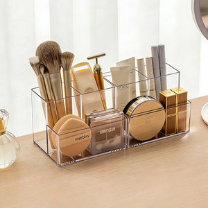 Transparent Cosmetic Organizer Storage Box For Makeup <b>Brushes</b> Lipsticks Powder Puffs Desk Vanity Cabinet Shelf Plastic Makeup - Product Image 3