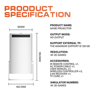 Mini projecteur intelligent avec une énorme bibliothèque de jeux, projecteur 4K, dernière version Android TV 11.0, compact et portable pour les joueurs et les cinéphiles - Product Image 5