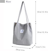 Sac fourre-tout vintage en toile de couleur unie, résistant à l'eau, fermeture à pression magnétique, style minimaliste, jaune vert menthe, voyage toutes saisons