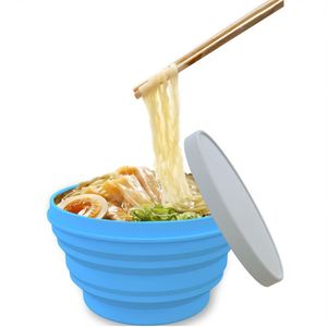 Juego de Recipientes de Cocina Personalizados, Tazón Plegable de Silicona Reutilizable con Tapa, Lonchera Escolar Plegable para Niños - Product Image 5