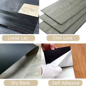 Revêtement de sol en vinyle de luxe de style européen en matériaux écologiques, carreaux de vinyle pour chambre d'hôtel, LVT, pose à sec, gris marbré - Product Image 6
