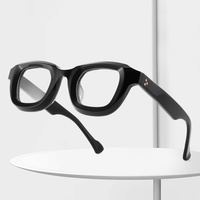 Lunettes de vue en acétate faites à la main OEM, monture épaisse, mode, logo personnalisé, anti-lumière bleue, montures de lunettes optiques de haute qualité