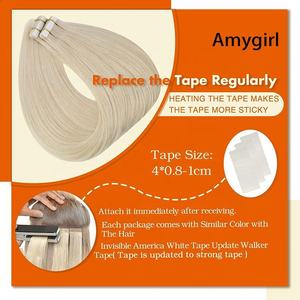 Extensions de cheveux brésiliens vierges Remy de haute qualité, invisibles, sans couture, à la kératine, double trame, 100% cheveux humains - Product Image 2