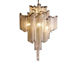 Скандинавский итальянский дизайнерский подвесной светильник, украшение для сварочных работ, освещение, занавеска, лампа с алюминиевой цепью