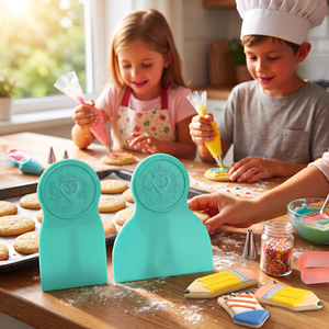 Maßgefertigtes Kunststoff-Glasurschaber-Set, Keks-Zuckerguss-Werkzeug, Keks-Dekorationswerkzeug für Süße <span class=keywords><strong>Sugarbelle</strong></span> - Product Image 2