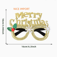 Décorations de Noël Papillon Doré Nœud Papillon Bestseller, Lunettes de Noël, Fournitures de Fête pour Enfants, Articles de Noël, Montures