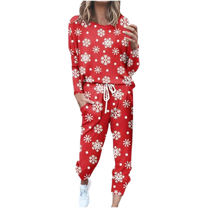Conjunto Deportivo de Otoño-Invierno 2025, Estilo Vintage, Transpirable, de Forro Polar, Manga Larga, con Capucha y Estampado, Tallas Grandes para Mujer - Product Image 1