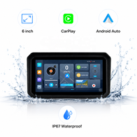 Caméra de moto avec CarPlay, enregistrement en boucle, double caméra, Android 14, 4G SIM, écran HD 6 pouces 1440*720, navigation mondiale pour moto