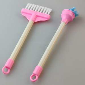 Ensemble de nettoyage pour maison de poupée en plastique pour enfants, jouets de bricolage, ensemble d'outils de nettoyage pour maison de poupée, balai, serpillière, <span class=keywords><strong>aspirateur</strong></span>, jouets pour accessoires de poupée - Product Image 4