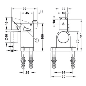 Heavy Duty Commercial Stainless Steel Buffer Floor <strong>Door</strong> Holder <strong>Door</strong> Stop With Hook <strong>Door</strong> <strong>Weight</strong> &le;100 kg - Product Image 5