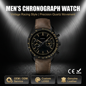Reloj de Lujo Vintage para Hombre con Movimiento de Cuarzo Japonés O-3, Correa de Acero Inoxidable, Cristal de Zafiro, Esfera con Agujas, Resistente al Agua 5BAR - Product Image 1