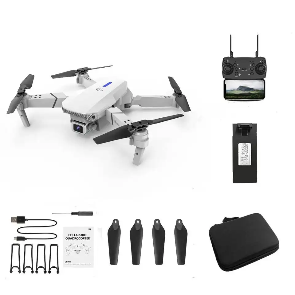 Nice price 2.4G WIFI Control RC Drone with two cameras four-axis folding drone 4K high-definition aerial photography aircraft